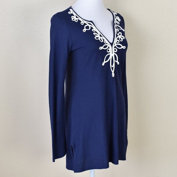 Lilly Pulitzer Westley True Navy Tunic Top - S - Picture 8 of 9